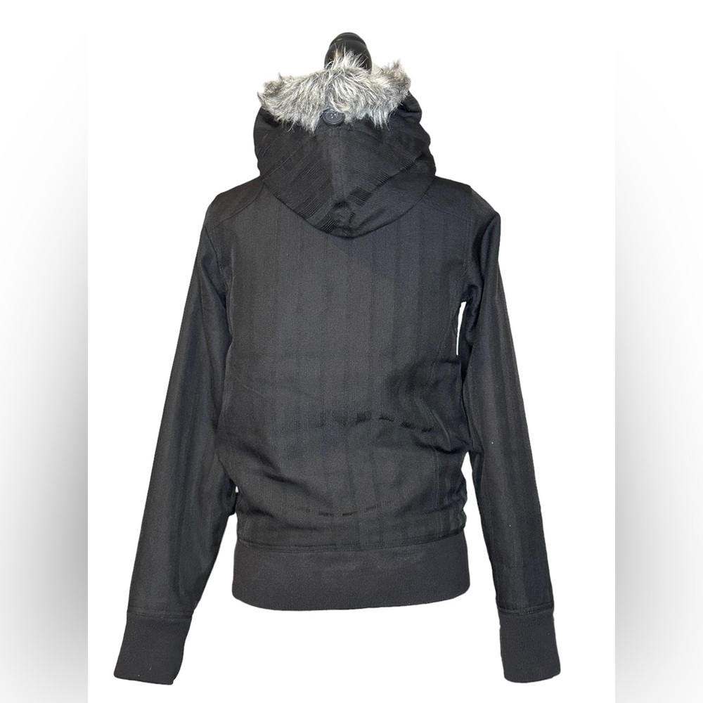 Vans Black Jacket with Faux Fur Hood - Picture 7 of 9
